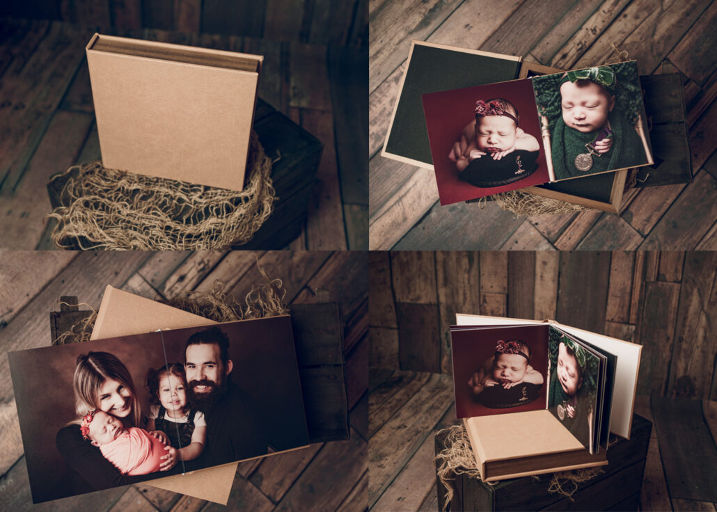 baby photo album boxed by maddy rogers photography